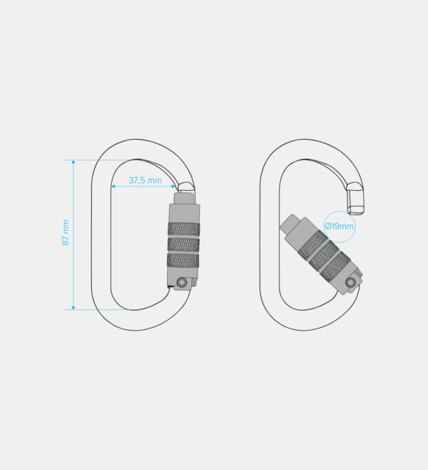 karabinek aluminiowy NM17ALU
